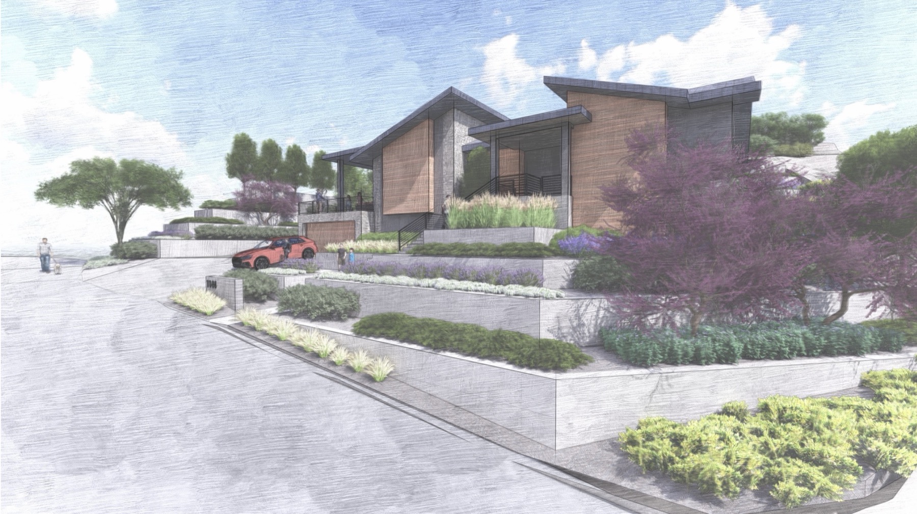 Landscape design concept, view 1